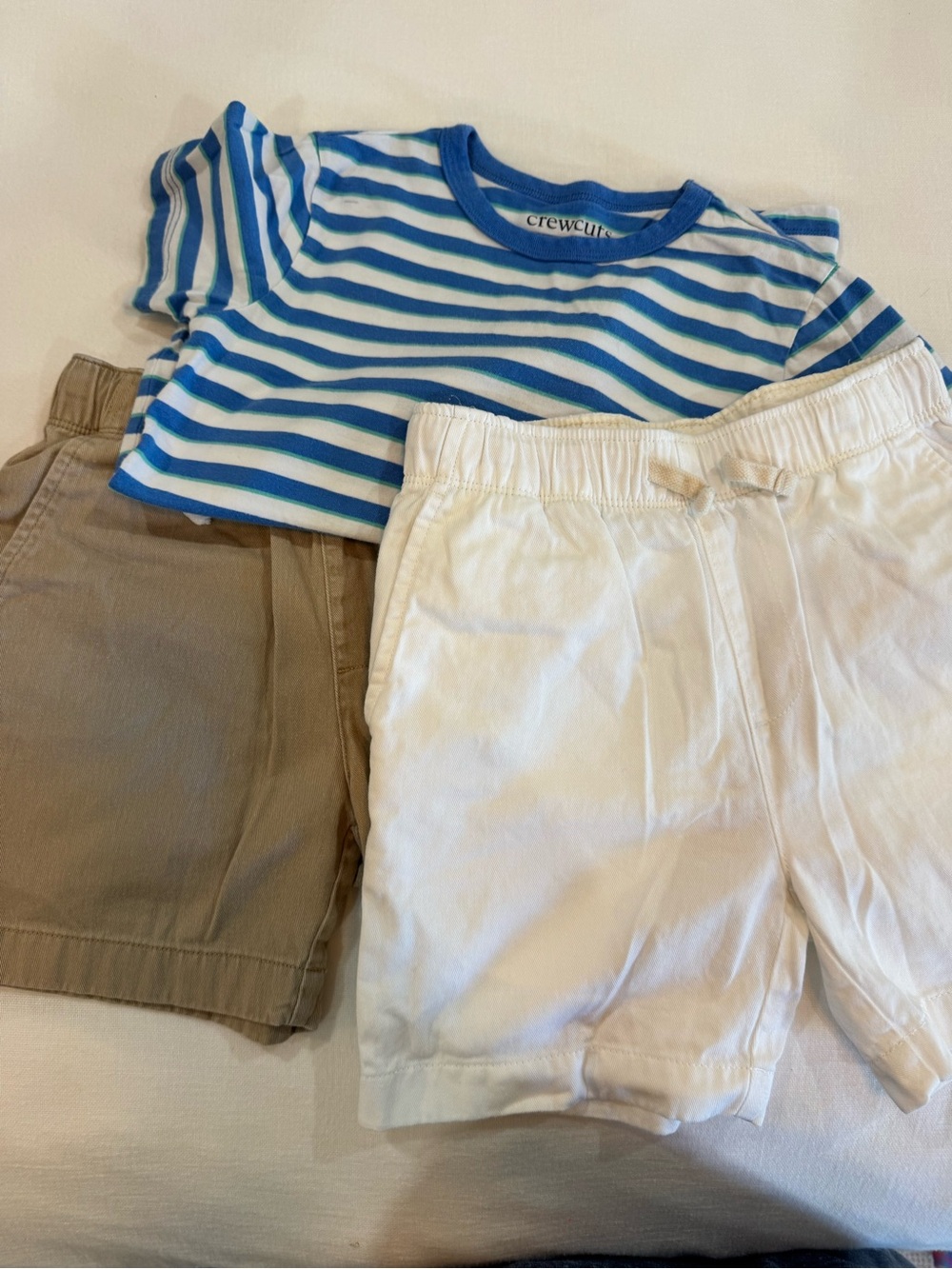 Boys Crewcut outfit, dock shorts and tshirt